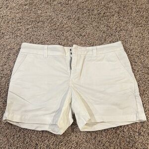 Tommy Hilfiger White Flat Front Shorts